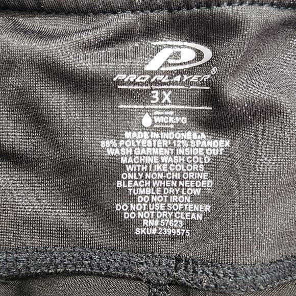 Pro Player Pants Womens 3X Black Shiny Iridescent Cropped Leggings Workout Yoga - Picture 5 of 10